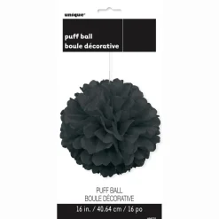 Pompon Zwart 40cm