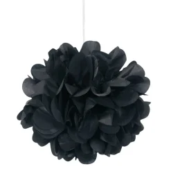 Pompon Zwart 20cm 3st