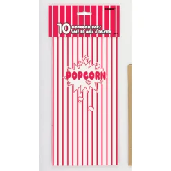 Popcorn Uitdeelzakjes 25,4cm 10st