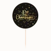 Pop The Champagne Cocktailprikkers Zwart Goud