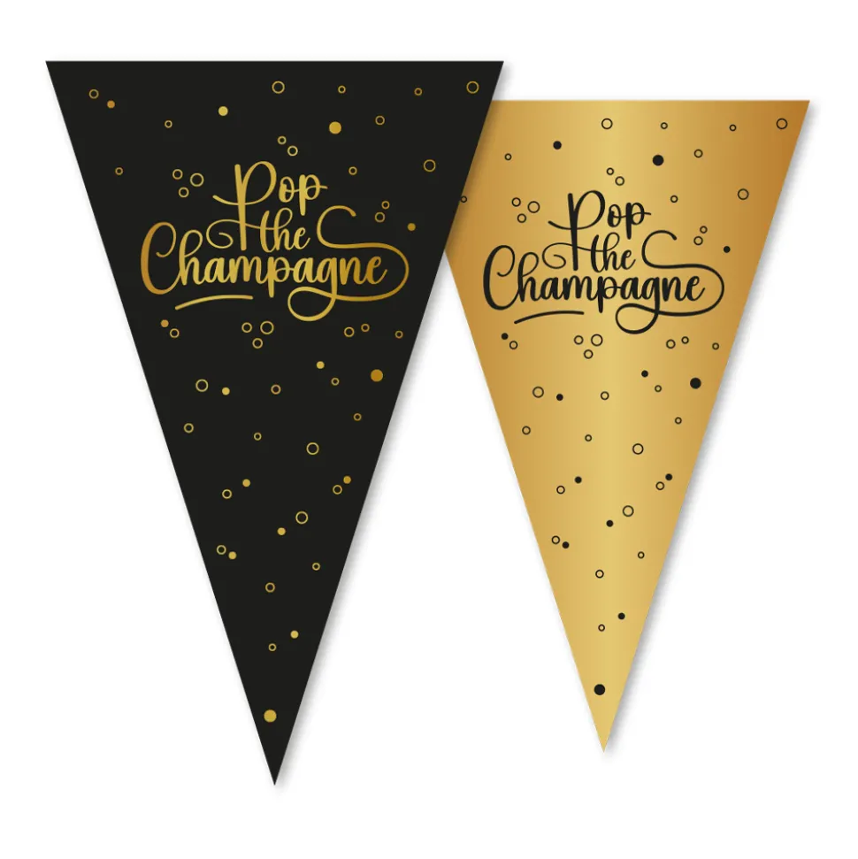 Pop The Champagne Slinger Zwart Goud 10m