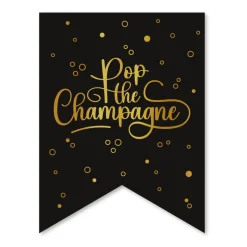 Pop The Champagne Slinger Zwart Goud 6m