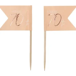 Prikkers 70 Jaar Rose Goud 6,5cm 36st