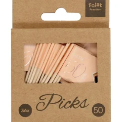 Prikkers 50 Jaar Rose Goud 6,5cm 36st