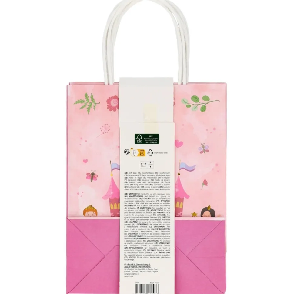Prinsessen Uitdeeltasjes 27cm 6st