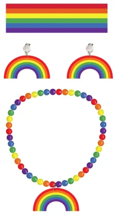 Regenboog Accessoireset 3 delig