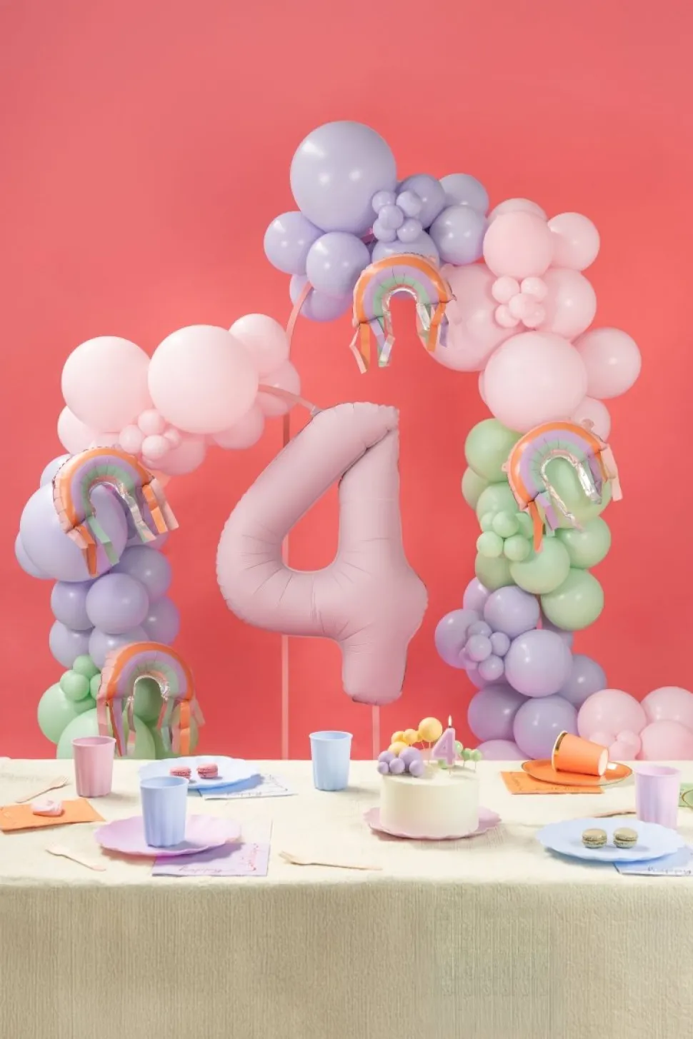 Regenboog Ballon Leeg 41cm