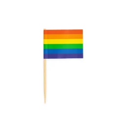 Regenboog Cocktailprikkers 6cm 50st