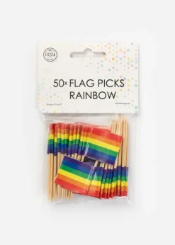 Regenboog Cocktailprikkers 6cm 50st