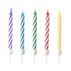 Regenboog Kaarsen Spiraal Bright 7,5cm 10st