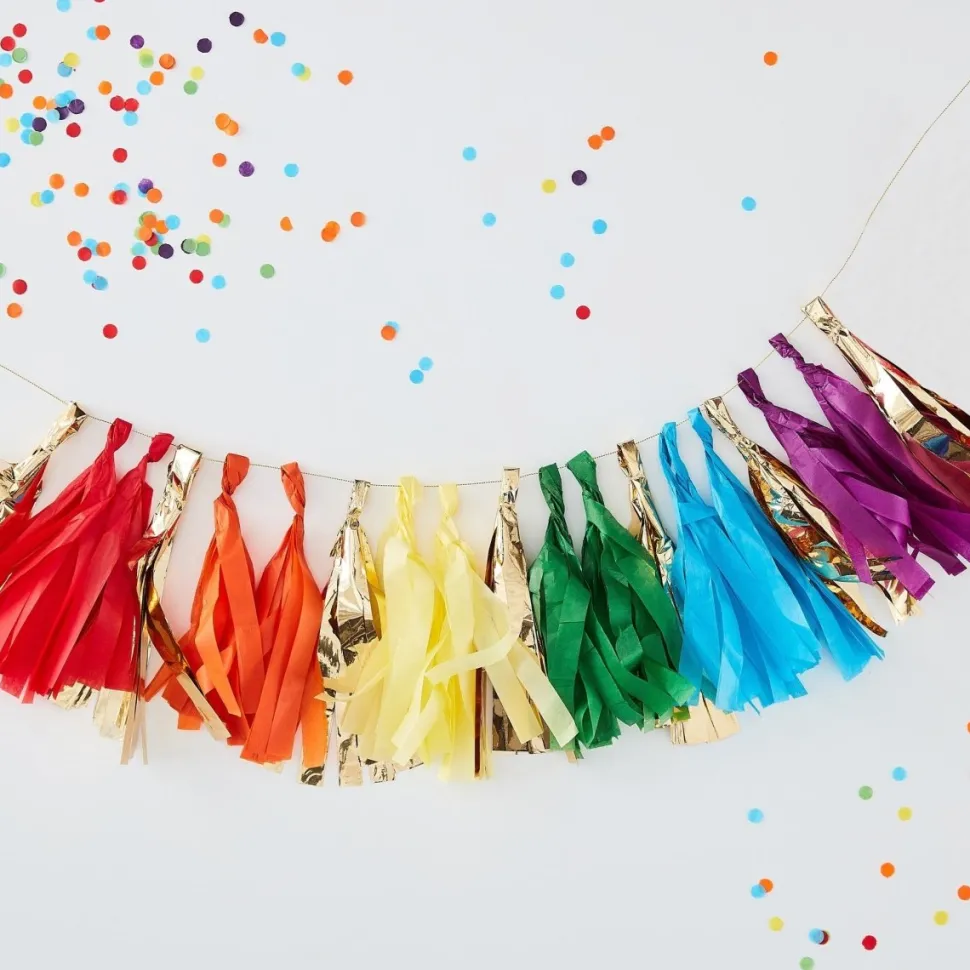 Regenboog Tassel Slinger 1,5m