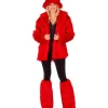 Rode Beenwarmers Pluche