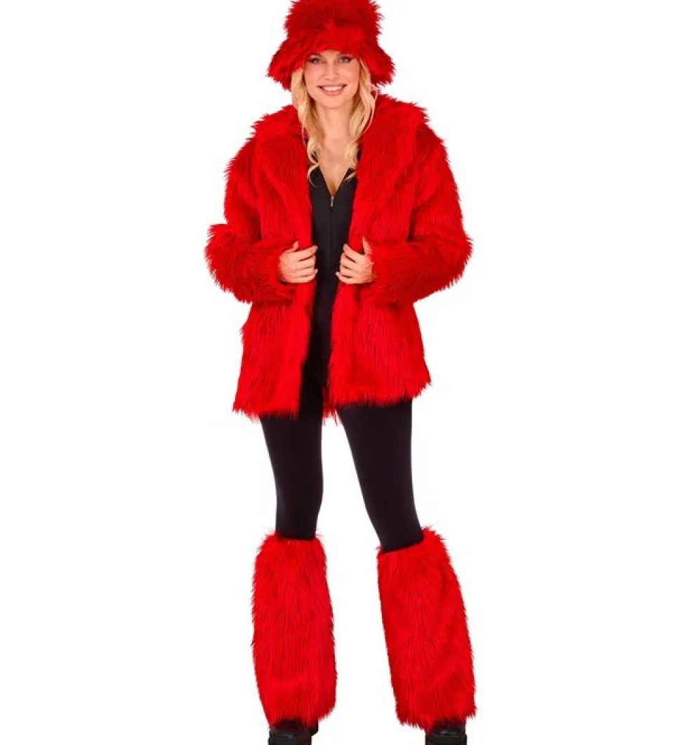 Rode Beenwarmers Pluche