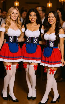 Rode Dirndl Jurk Oktoberfest Anna