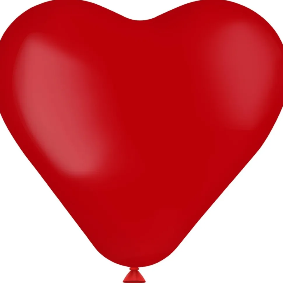 Rode Hartjes Ballonnen Ruby Red 25cm 8st