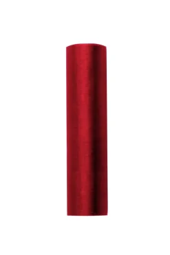 Rode Organza Stof 16cm 9m