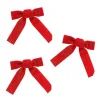 Rode Strik Fluweel 16cm 3st