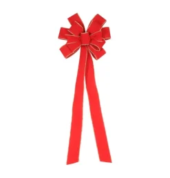 Rood Gouden Strik Velvet 78cm