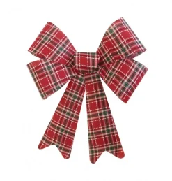 Rood Groene Strik Schotse Ruit Klein 38cm