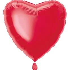 Rood Helium Ballon Hartje Leeg 45cm