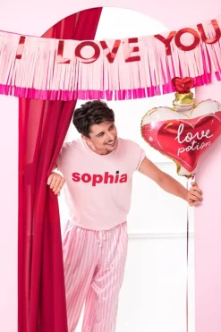 Rood Roze Banner I Love You 1,5m