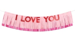 Rood Roze Banner I Love You 1,5m