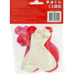 Rood Roze Hartjes Ballonnen 25cm 8st