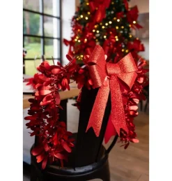 Rood Strik Glitters 39cm
