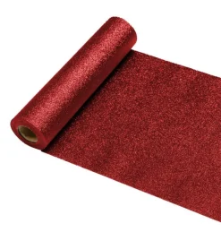 Rood Tafelloper Glitter 5m