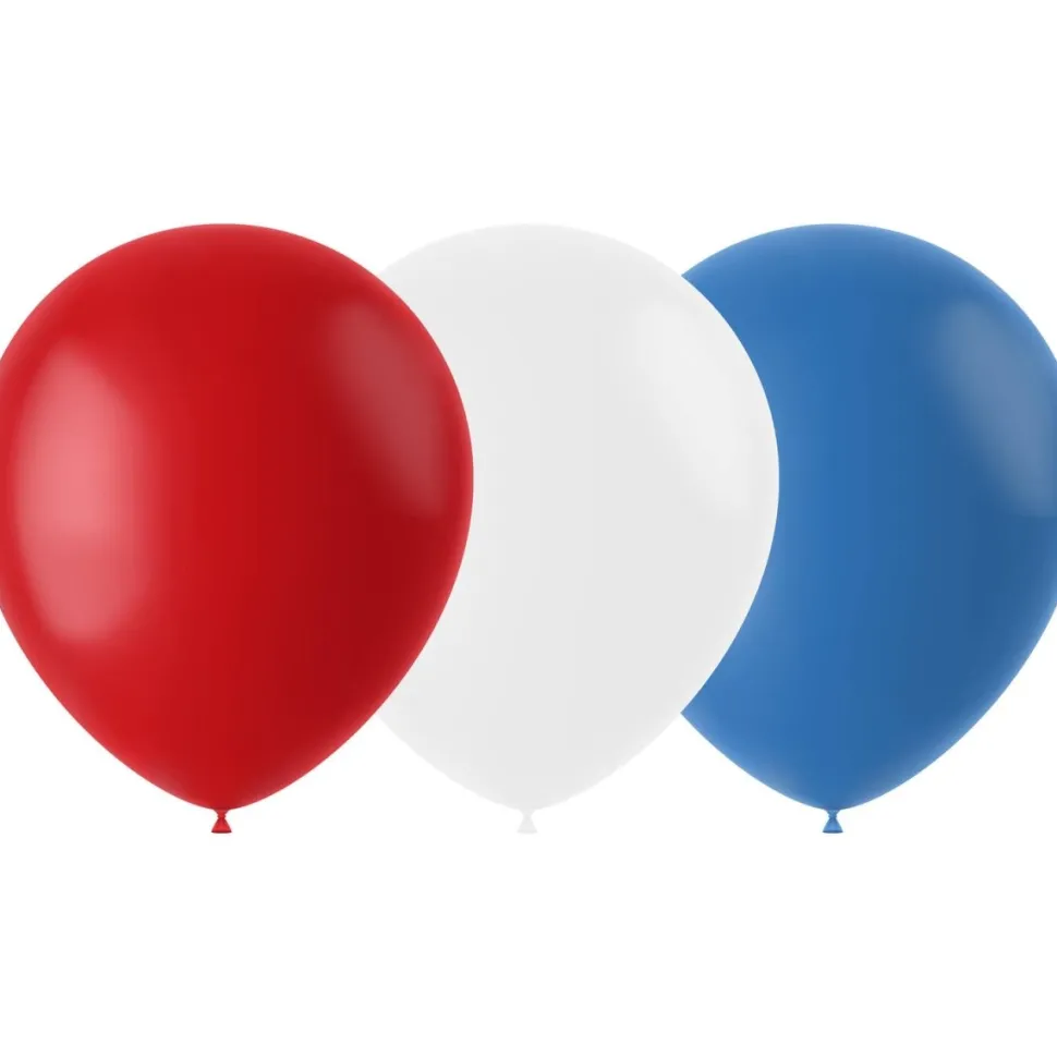 Rood Wit Blauwe Ballonnen 23cm 50st