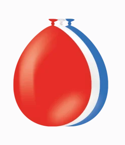 Rood Wit Blauwe Ballonnen 30cm 10st