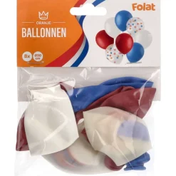 Rood Wit Blauwe Ballonnen Latex 30cm 8st