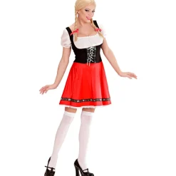 Rood Witte Dirndl Jurk Oktoberfest Dames