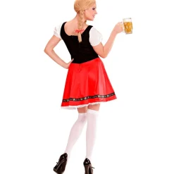 Rood Witte Dirndl Jurk Oktoberfest Dames