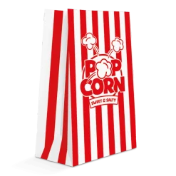Rood Witte Popcorn Zakjes 23cm 8st