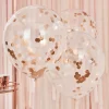 Rose Gouden Confetti Ballonnen 61cm 3st