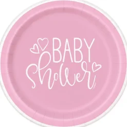 Roze Babyshower Borden Meisje 8st