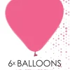 Roze Hartjes Ballonnen 30cm 6st
