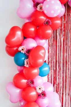 Roze Hartjes Ballonnen Rosey Pink 25cm 8st