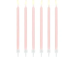 Roze Kaarsen 14cm 12st