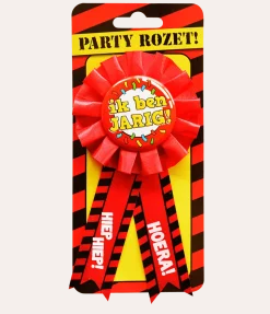 Rozet Ik Ben Jarig Hiep Hiep Hoera