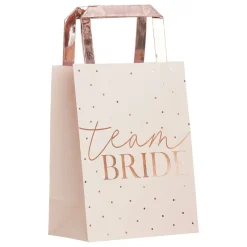 Roze Uitdeeltasjes Team Bride 27cm 5st