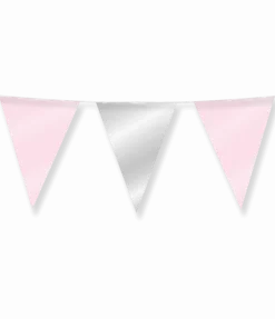 Roze Zilveren Slinger Metallic 10m