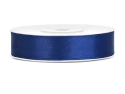 Satijn Lint Donkerblauw 12mm 25m