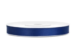 Satijn Lint Donkerblauw 6mm 25m