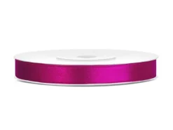 Satijn Lint Fuchsia Donker 6mm 25m