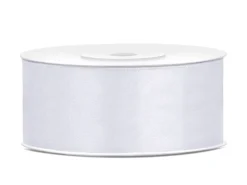 Satijn Lint Wit 25mm 25m