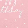 Servetten Happy Birthday Roze 33cm 20st
