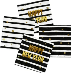 Servetten Happy New Year 33cm 20st