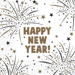 Servetten Happy New Year 2 Laags 33cm